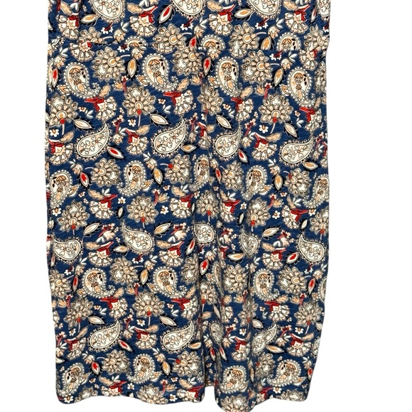 Boden Jersey Puff Sleeve V-Neckline Paisley Print Mini Dress - Picture 13 of 16